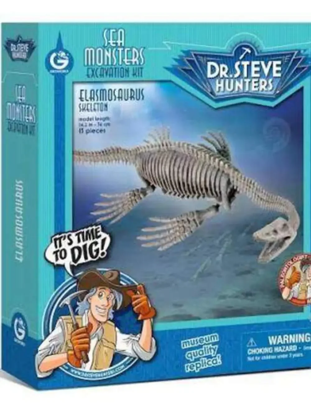 Dr. Steve Hunters GEOWorld Sea Monster Dig Elasmosaurus Excavation Kit  15 piece